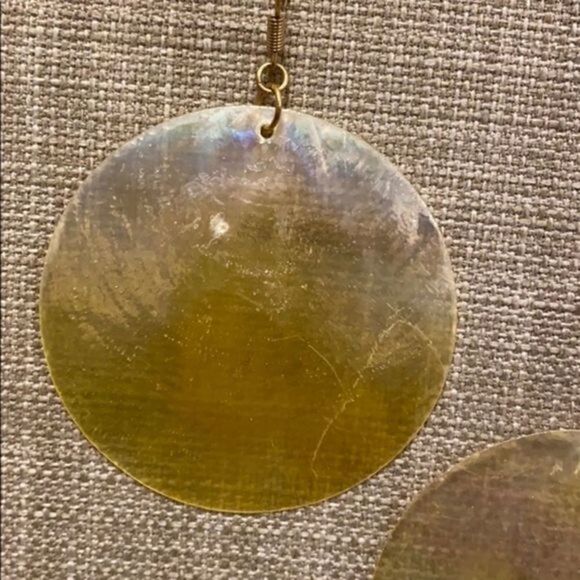 NWT Yellow disk earrings​​ - Picture 2 of 3